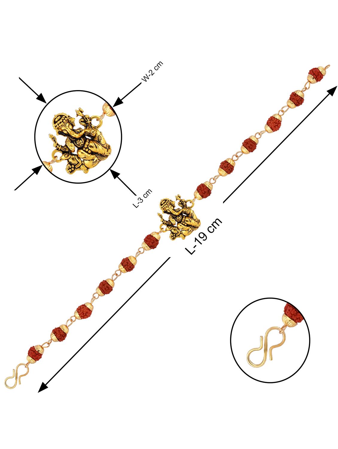 pack of 2 rakhi set with roli chawal, greeting card and kankawati pooja thali - 17910193 - Zoom Image - 4