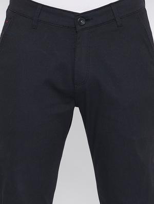 black printed flat front casual trouser - 17910863 - Standard Image - 5