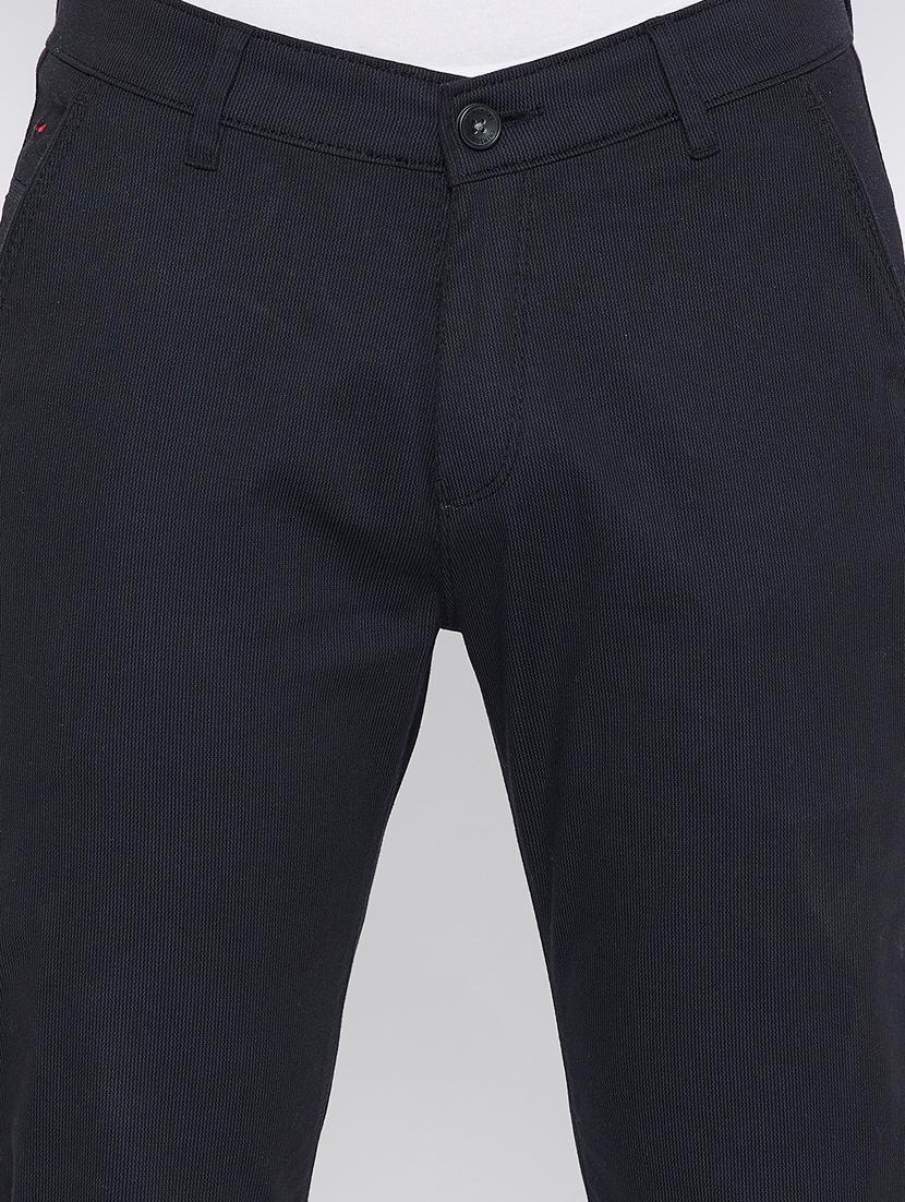 black printed flat front casual trouser - 17910863 - Zoom Image - 5