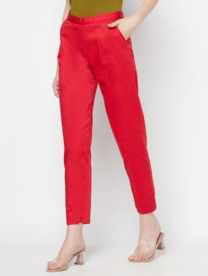 mid rise flat front trouser - 17910891 - Standard Image - 2