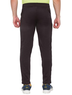 black solid full length track pant - 17911117 - Standard Image - 3