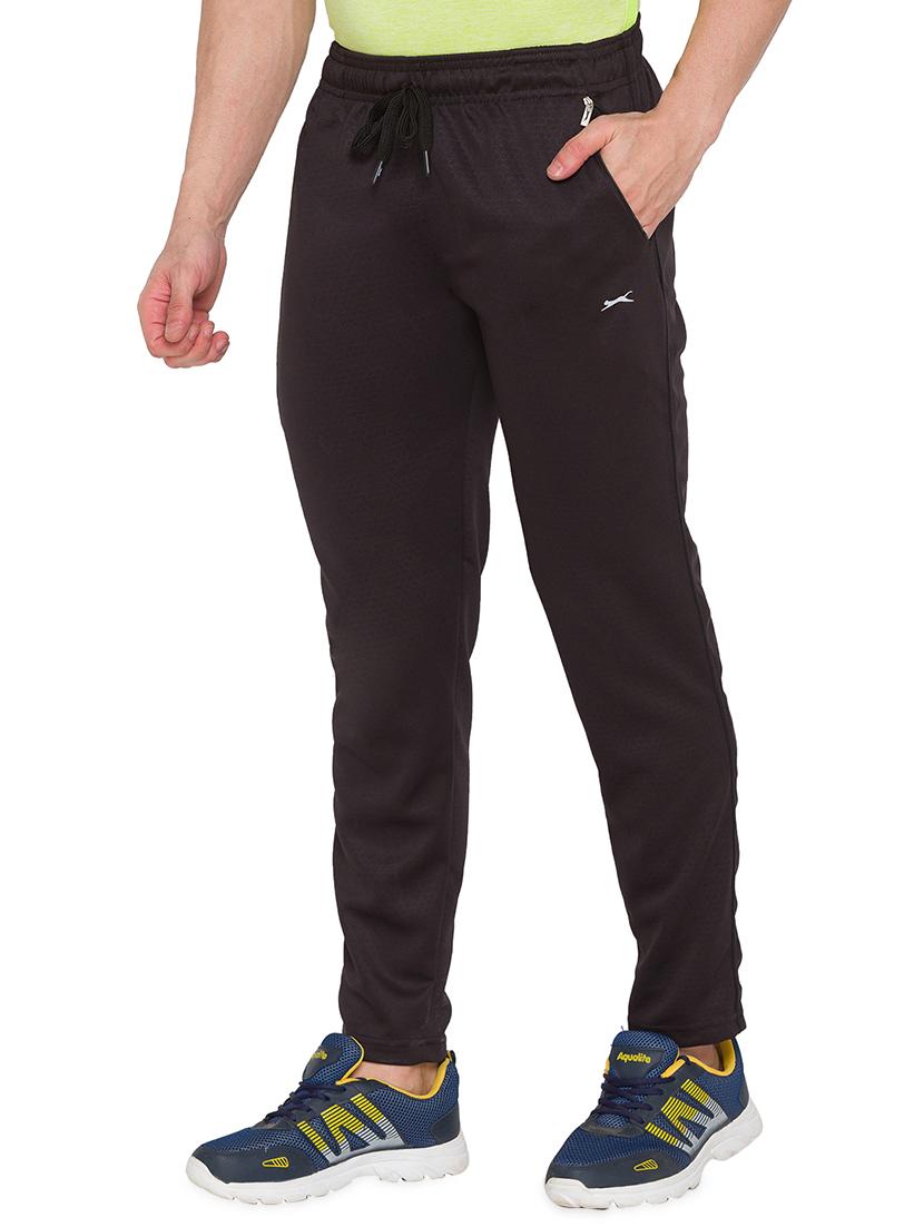 black solid full length track pant - 17911117 - Zoom Image - 2