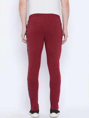maroon striped track pants - 17911183 - Standard Image - 3