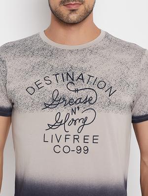 grey printed ombre t-shirt - 17911213 - Standard Image - 5