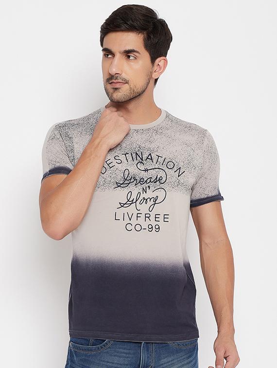 grey printed ombre t-shirt - 17911213 - Zoom Image - 1