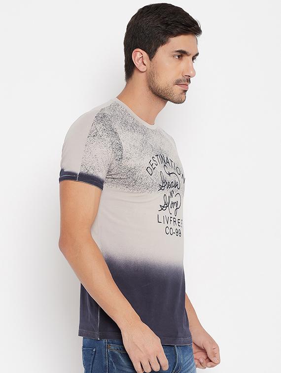 grey printed ombre t-shirt - 17911213 - Zoom Image - 2
