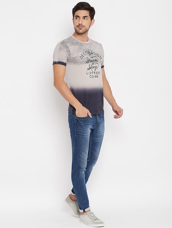 grey printed ombre t-shirt - 17911213 - Zoom Image - 4