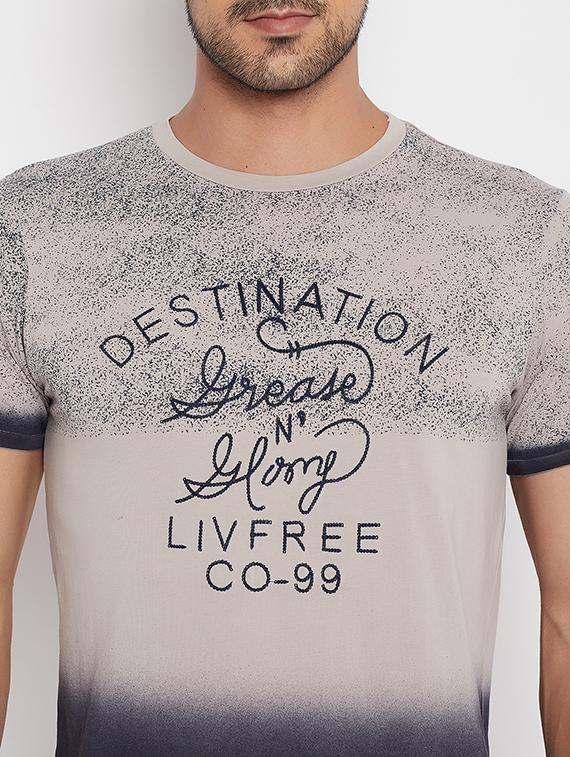 grey printed ombre t-shirt - 17911213 - Zoom Image - 5