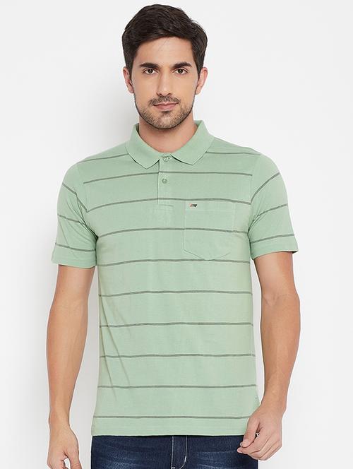 sea green striped polo t-shirt - 17911255 - Very Small Image - 1