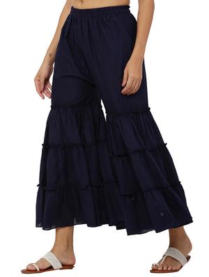 navy rayon sharara - 17911304 - Standard Image - 2