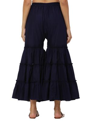 navy rayon sharara - 17911304 - Standard Image - 3