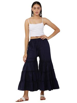 navy rayon sharara - 17911304 - Standard Image - 4