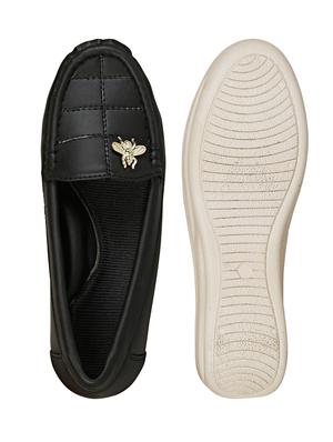 black synthetic slip on loafers - 17911644 - Standard Image - 5