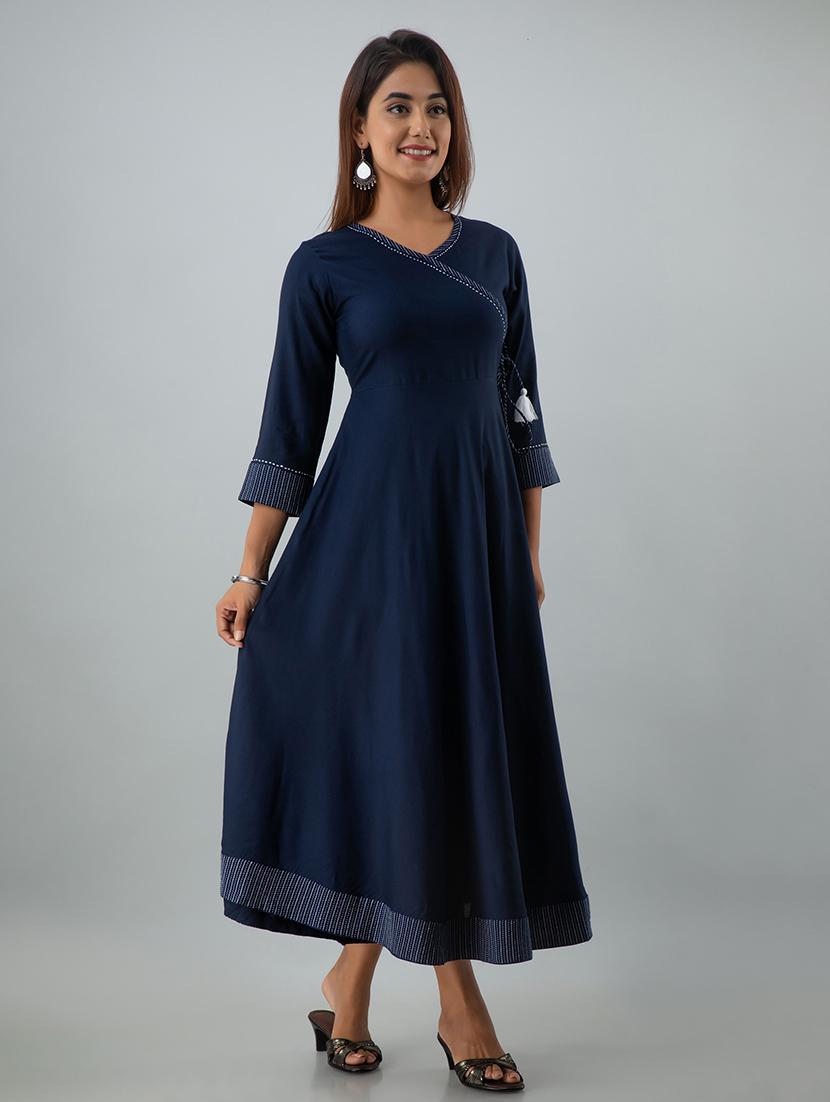 solid angrakha kurta - 17911821 - Zoom Image - 2