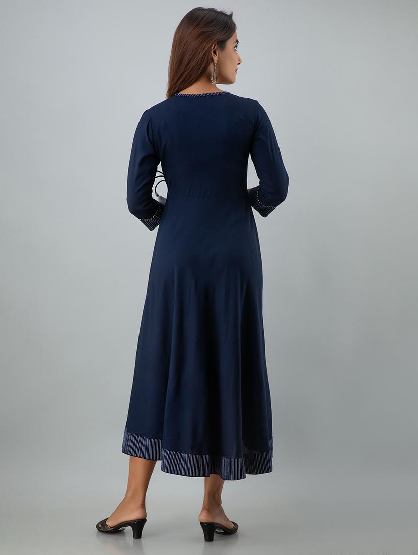solid angrakha kurta - 17911821 - Zoom Image - 3