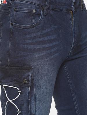 blue light watched patched denim jeans - 17912128 - Standard Image - 5