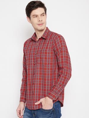 red checkered casual shirt - 17912147 - Standard Image - 2
