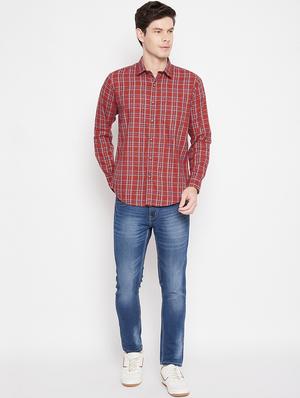 red checkered casual shirt - 17912147 - Standard Image - 4