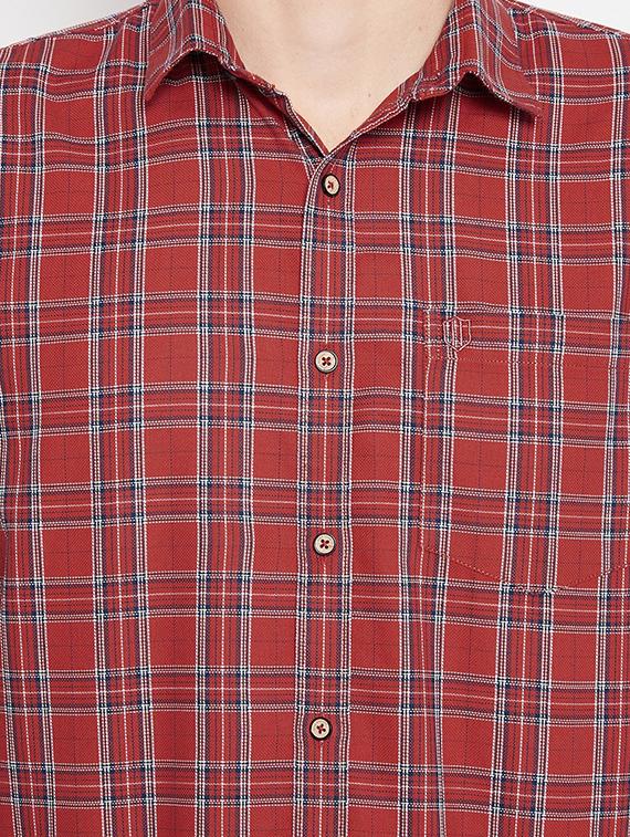 red checkered casual shirt - 17912147 - Zoom Image - 5