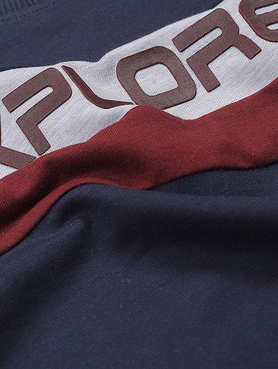 navy blue printed sweatshirt - 17914040 - Zoom Image - 3