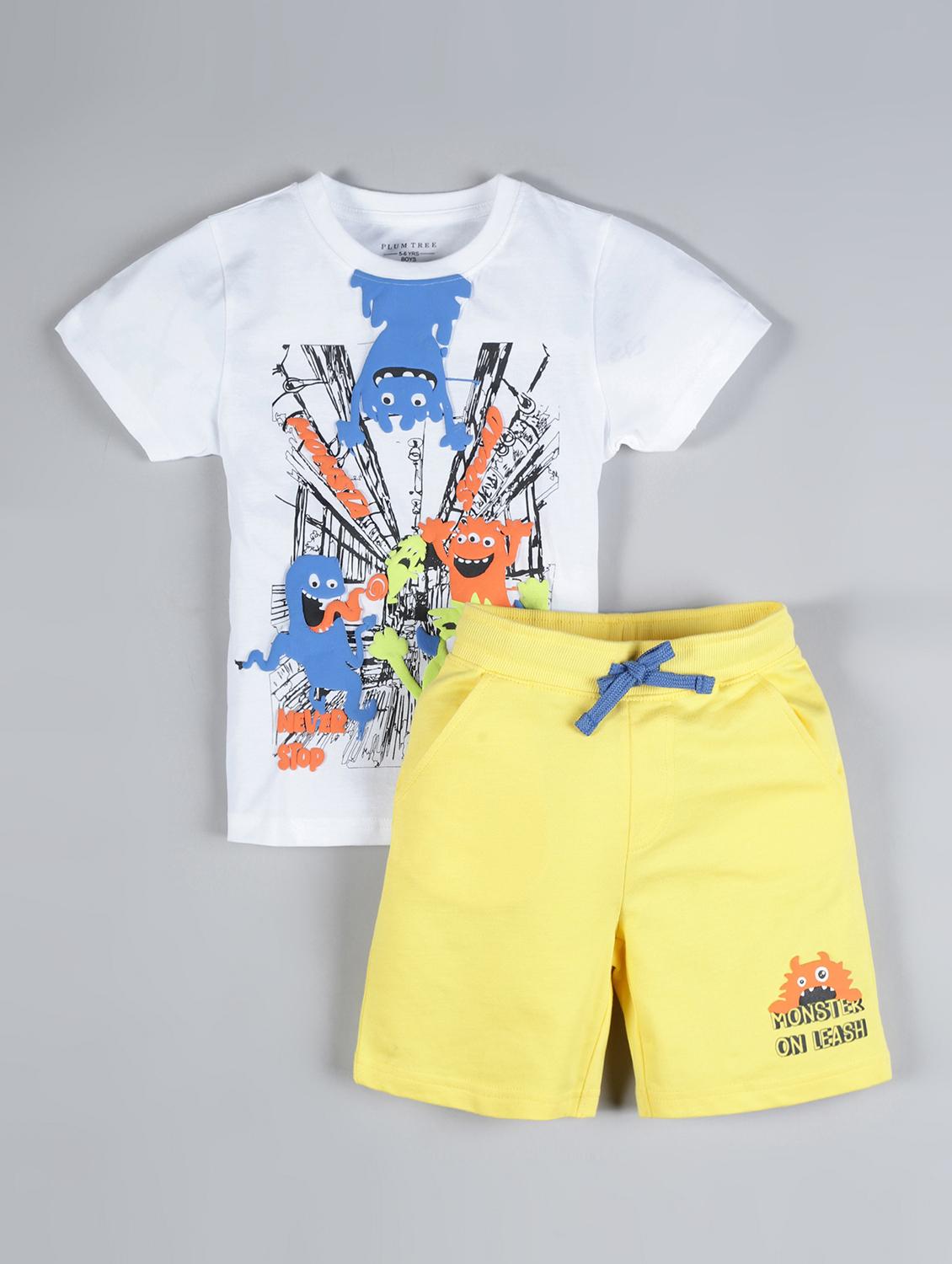 round neck graphic shorts set - 17914513 - Zoom Image - 1