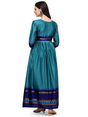 zari work a-line gown - 17916764 - Standard Image - 3