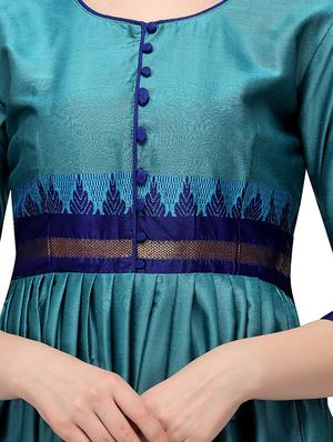 zari work a-line gown - 17916764 - Standard Image - 4