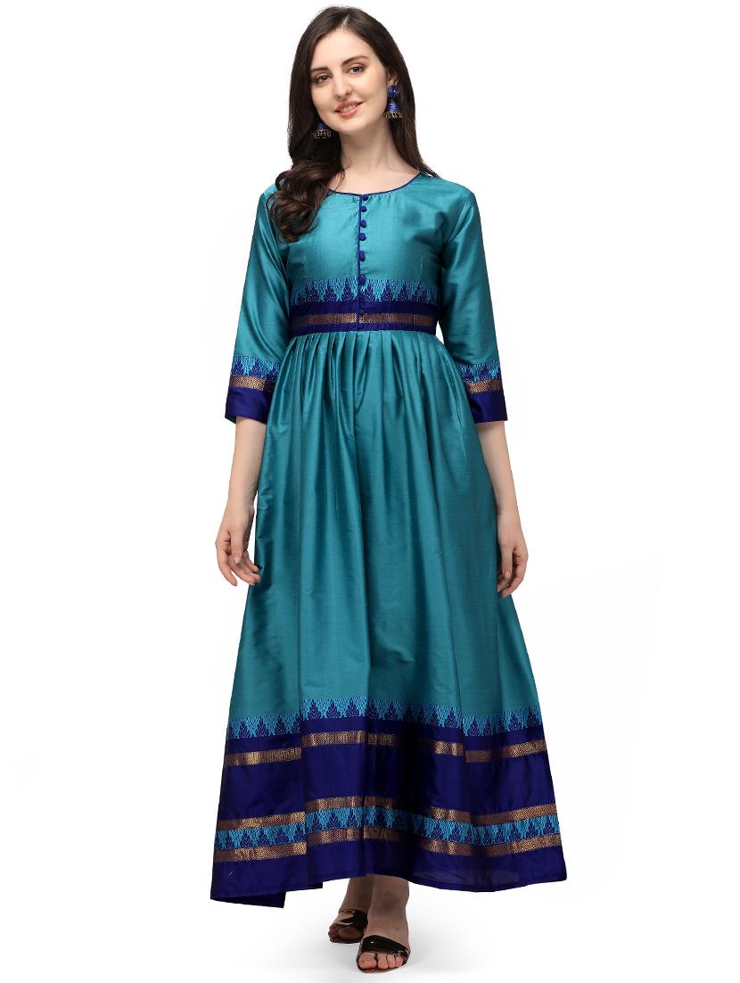 zari work a-line gown - 17916764 - Zoom Image - 1