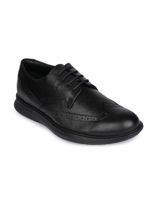 black leather laceup derbies - 17916789 - Standard Image - 1
