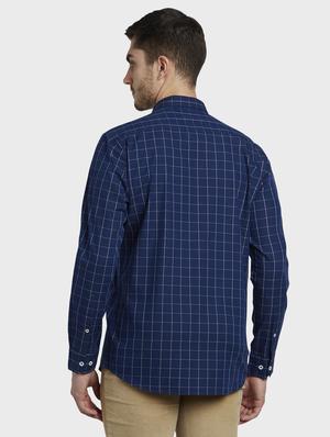 blue checkered casual shirt - 17917121 - Standard Image - 2