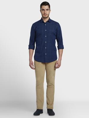 blue checkered casual shirt - 17917121 - Standard Image - 3