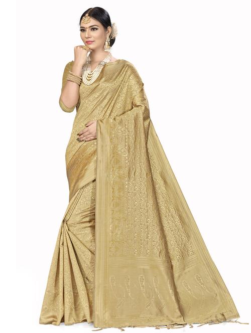 jacquard work woven saree with blouse - 17921802 - Very Small Image - 1