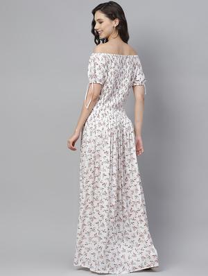 off shoulder floral maxi dress - 17922547 - Standard Image - 3
