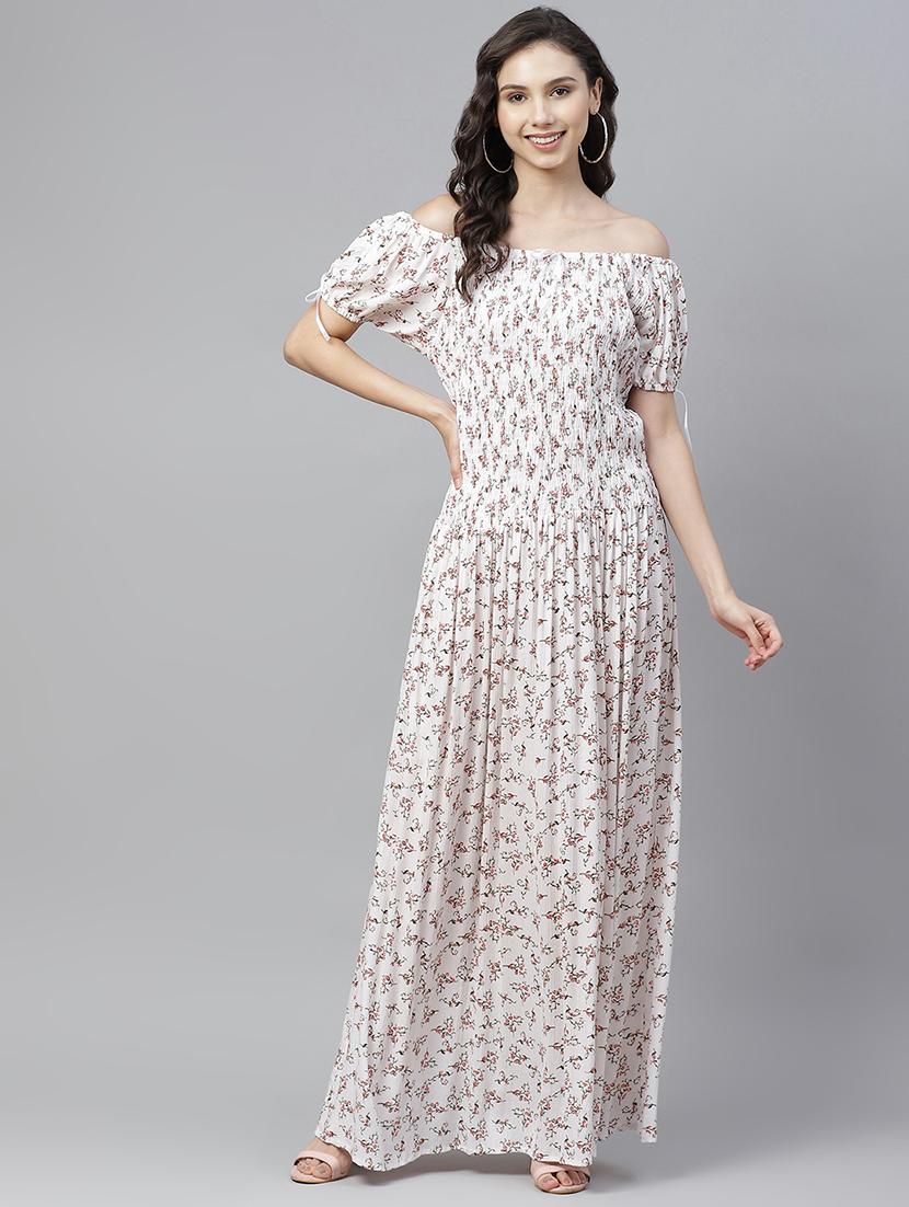off shoulder floral maxi dress - 17922547 - Zoom Image - 1