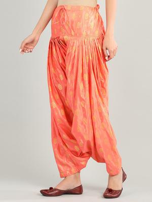 red cotton patiyala salwars - 17922600 - Standard Image - 2