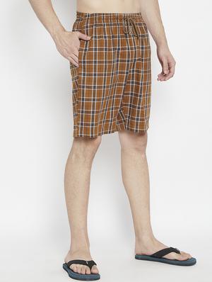 brown checkered bermuda short - 17922773 - Standard Image - 2