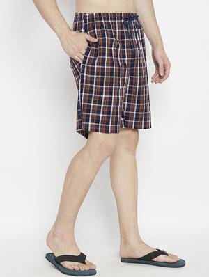 navy blue checkered bermuda short - 17922774 - Standard Image - 3