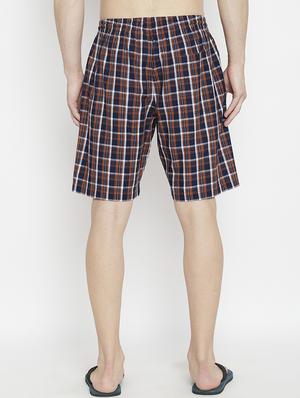 navy blue checkered bermuda short - 17922774 - Standard Image - 4