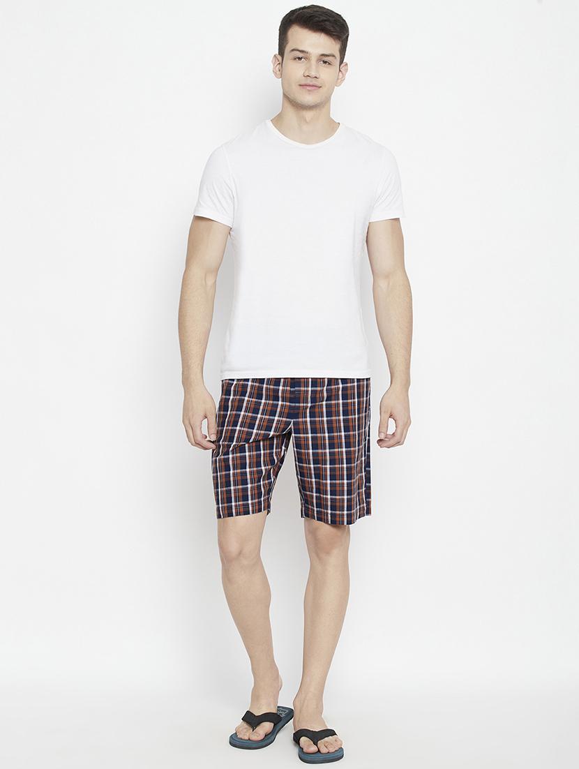 navy blue checkered bermuda short - 17922774 - Zoom Image - 5