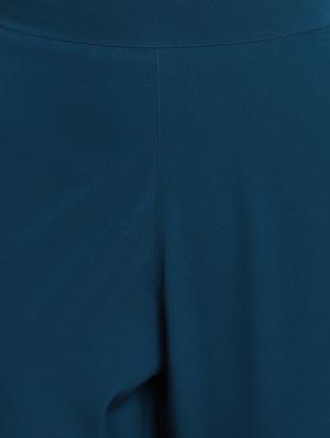 teal crepe kurta pant set - 17922815 - Standard Image - 6