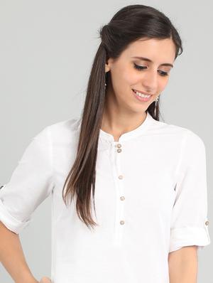 solid straight kurta - 17922861 - Standard Image - 5