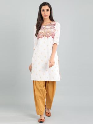 printed straight kurta - 17922868 - Standard Image - 2