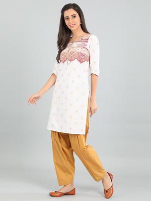 printed straight kurta - 17922868 - Standard Image - 3