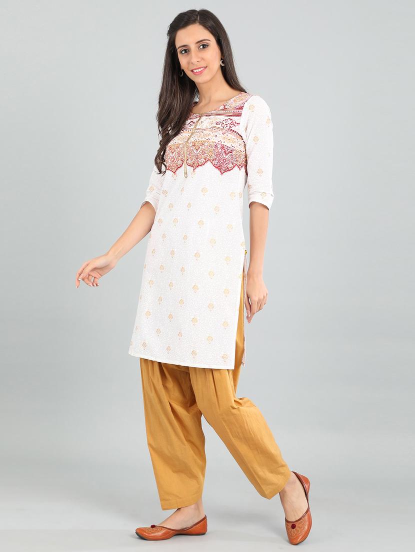printed straight kurta - 17922868 - Zoom Image - 3