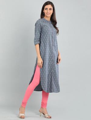 printed straight kurta - 17922902 - Standard Image - 3