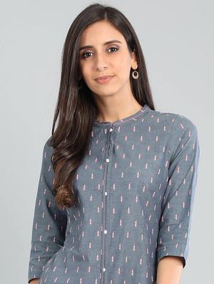 printed straight kurta - 17922902 - Standard Image - 5