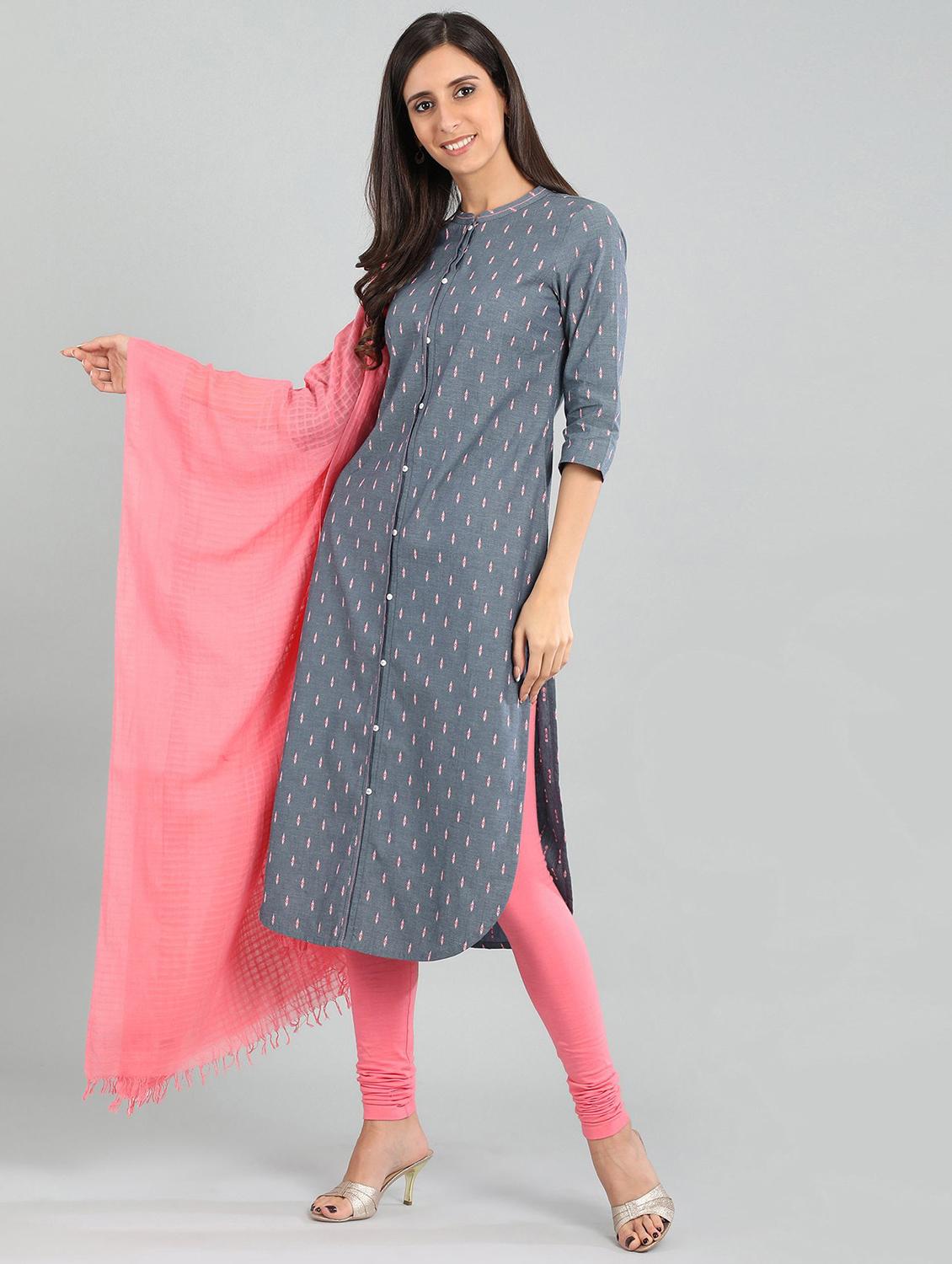 printed straight kurta - 17922902 - Zoom Image - 1