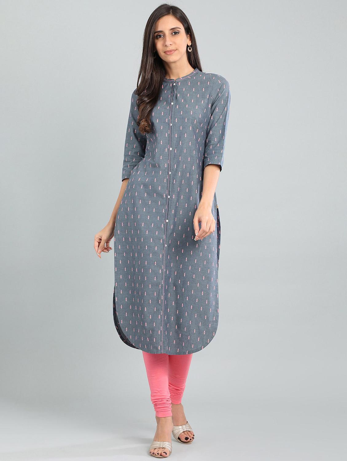printed straight kurta - 17922902 - Zoom Image - 2