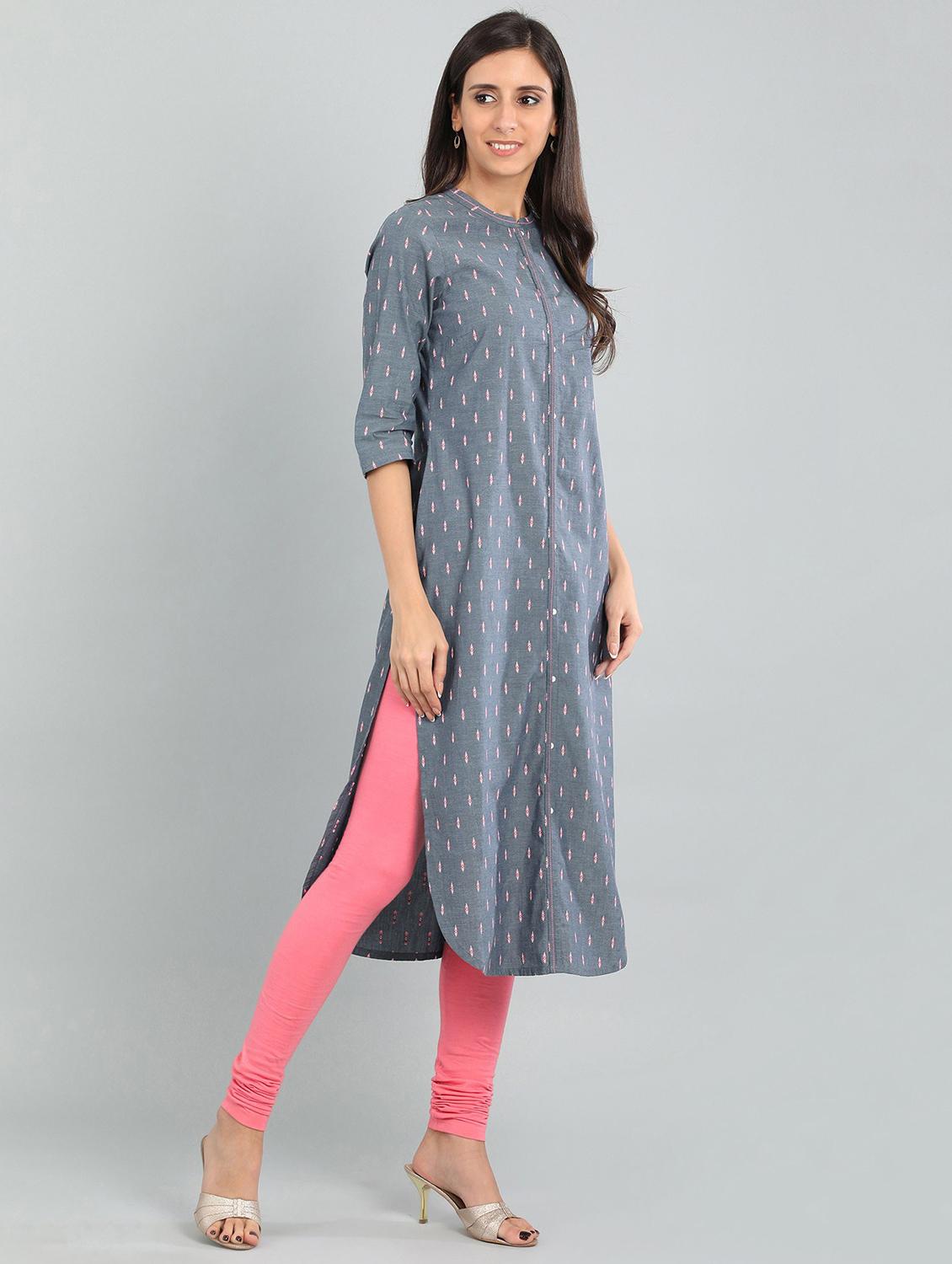 printed straight kurta - 17922902 - Zoom Image - 3