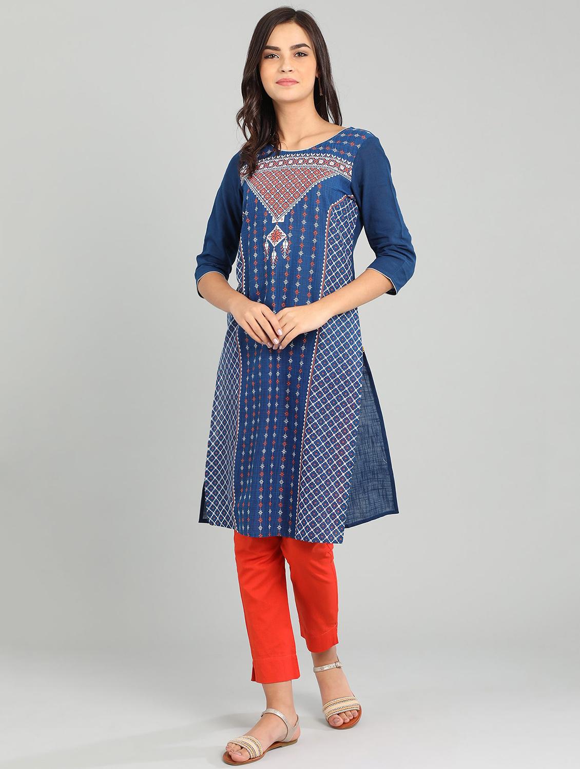 printed straight kurta - 17922916 - Zoom Image - 2